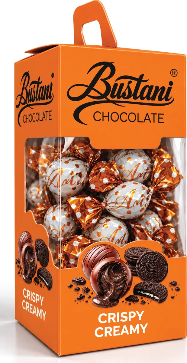 Crispy Creamy filled chocolate spheres, 200g box
