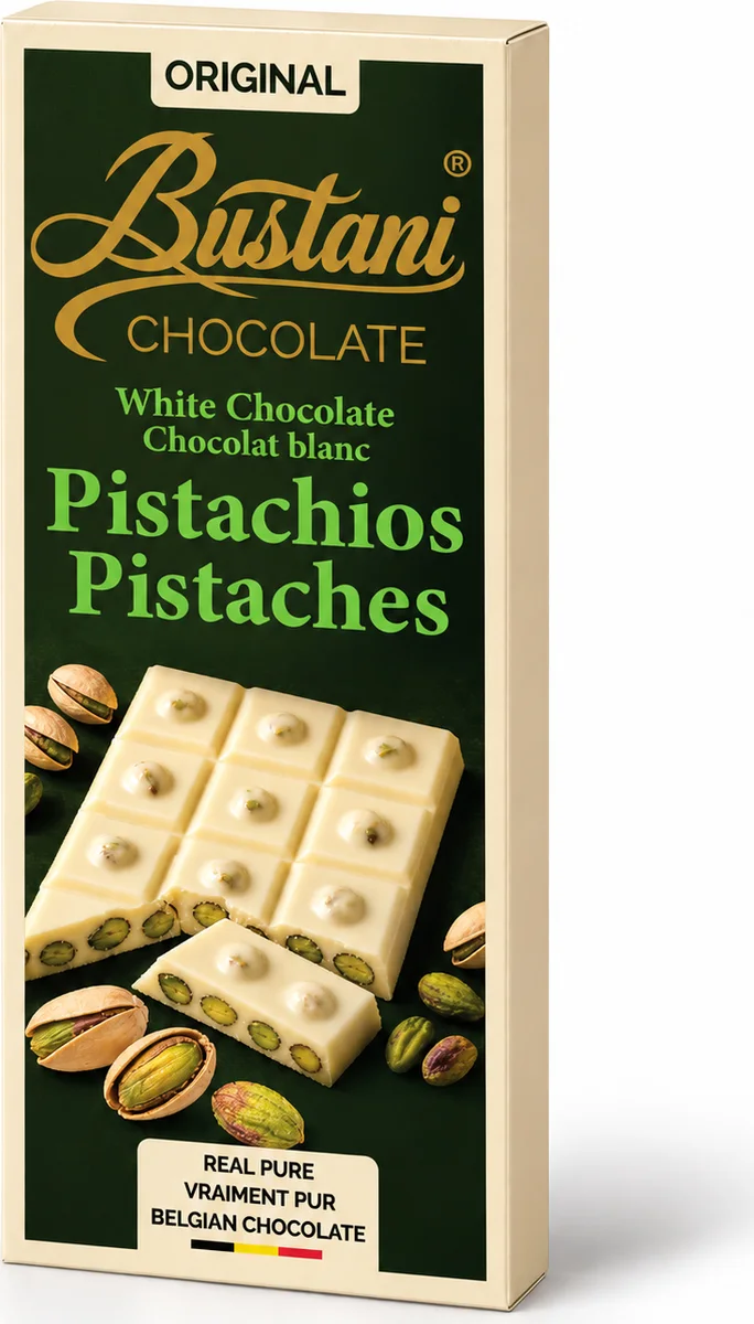 White chocolate pistachio bar